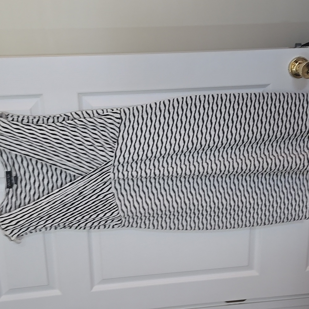 Black and White Striped Women's Dress